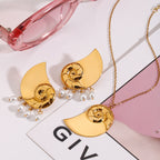 Collier pour femme avec pendentif nautile en acier inoxydable