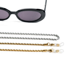 Chaîne de lunettes métallique torsadée