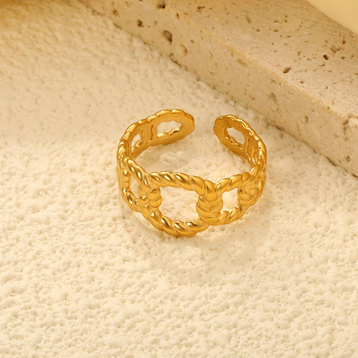 Bracelet rigide réglable pour femme au design zigzag