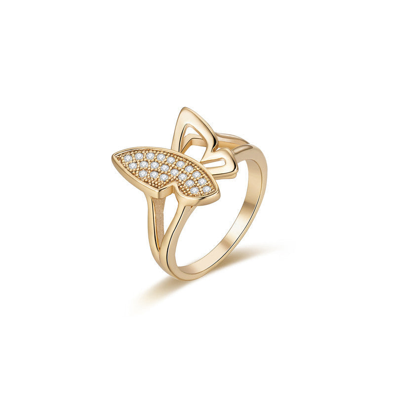 Bague élégante pour femme avec motif papillon délicat
