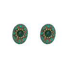 Boucles d'oreilles puces étincelantes aux détails complexes