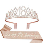 Couronne de princesse en cristal pour femme avec inscription 30 & Fabulous