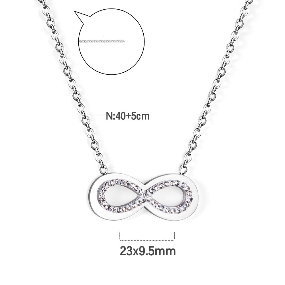 Bracelet pour femme avec symbole infini en acier inoxydable