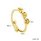 Bague réglable pour femme au design floral