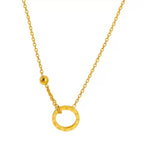 Collier pour femme avec pendentif cercle symbolique