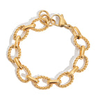 Bracelet pour femme en acier inoxydable étanche et hypoallergénique avec design rotatif