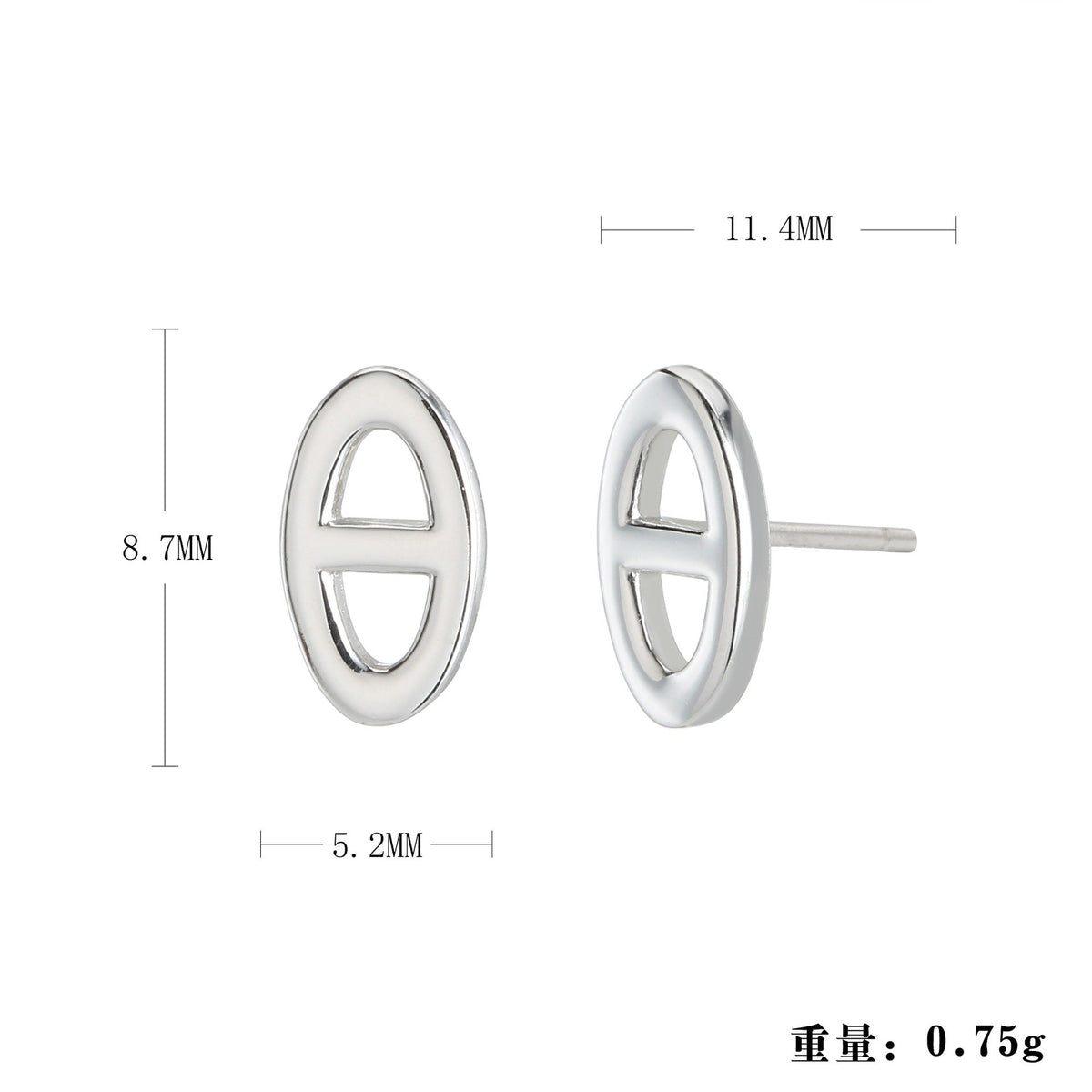 Boucles d'oreilles clous pour femme design pointes moderne