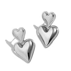 Boucles d'oreilles pendantes en forme de cœur pour femme