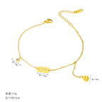 Chevillère personnalisée avec pendentif et cristal pour femme