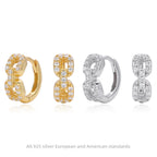 Boucles d'oreilles pendantes pour femme en argent sterling 925 avec zircons