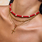 Collier élégant pour femme en acier inoxydable hypoallergénique