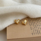 Boucles d'oreilles cœur en laiton de haute qualité