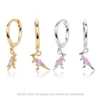 Boucles d'oreilles pour femme motif kangourou en argent sterling 925