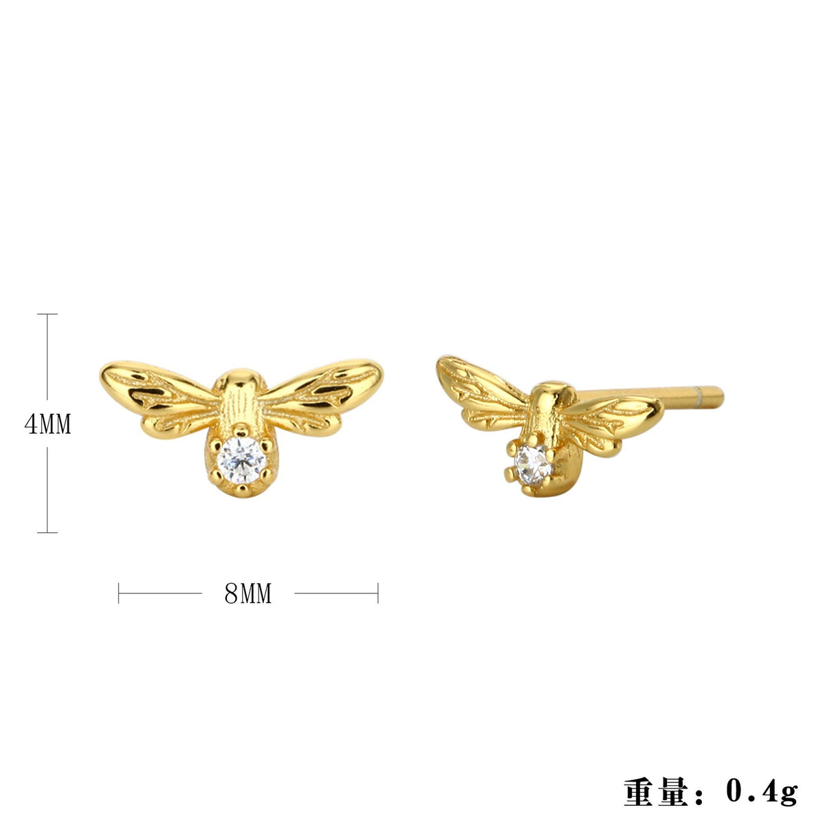 Boucles d'oreilles clous pour femme design pointes moderne