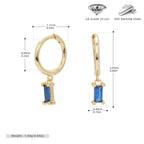 Boucles d'oreilles pendantes avec pendentif zircone