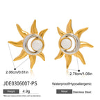 Collier pour femme avec pendentif soleil et lune en acier