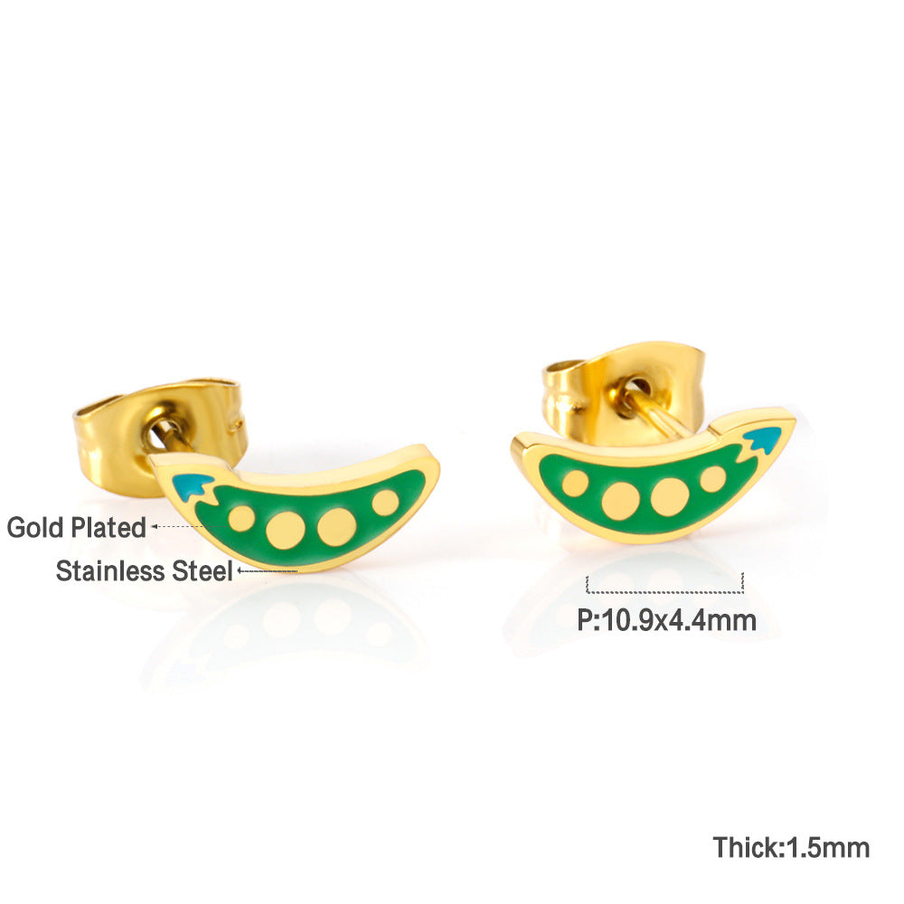 Damen Ohrstecker im fröhlichen Wassermelonen-Design