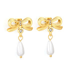 Boucles d'oreilles pendantes pour femme design nœud