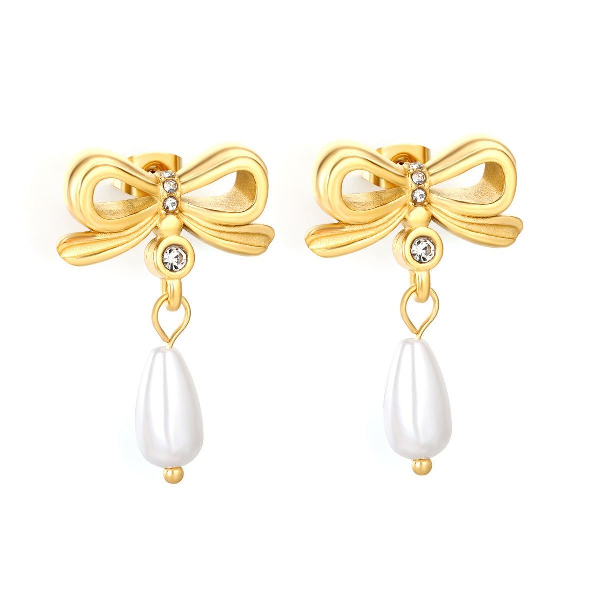 Boucles d'oreilles pendantes pour femme design nœud