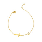 Collier pendentif croix gravée pour femme