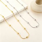 Collier élégant pour femme en acier inoxydable antiallergique