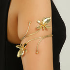 Bracelet rigide pour femme avec motifs floraux