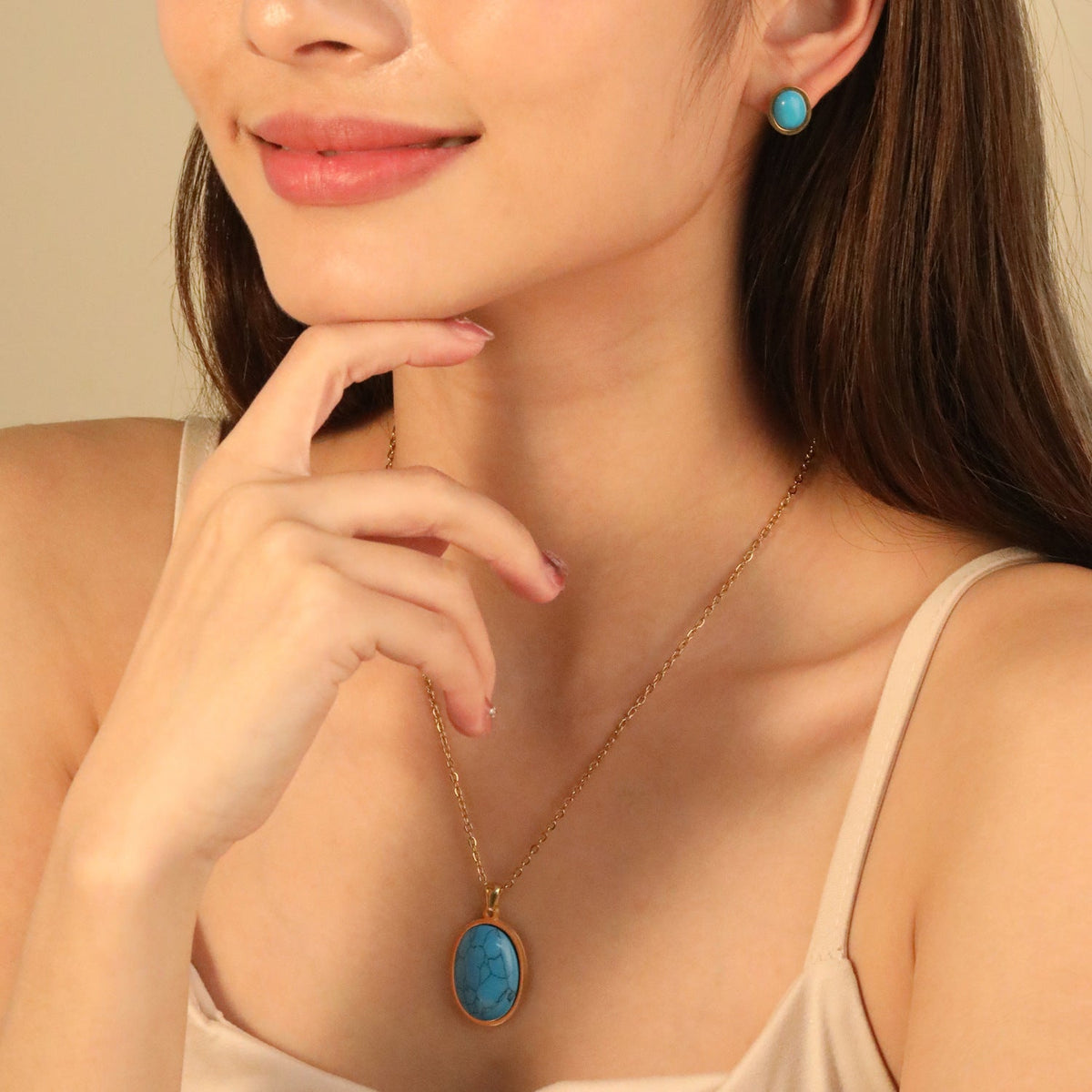 Parure de bijoux pour femme avec pendentif cœur et zircons