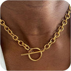 Collier pour femme à maillons robustes avec fermoir toggle