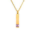 Collier pour femme avec pendentif rectangulaire moderne