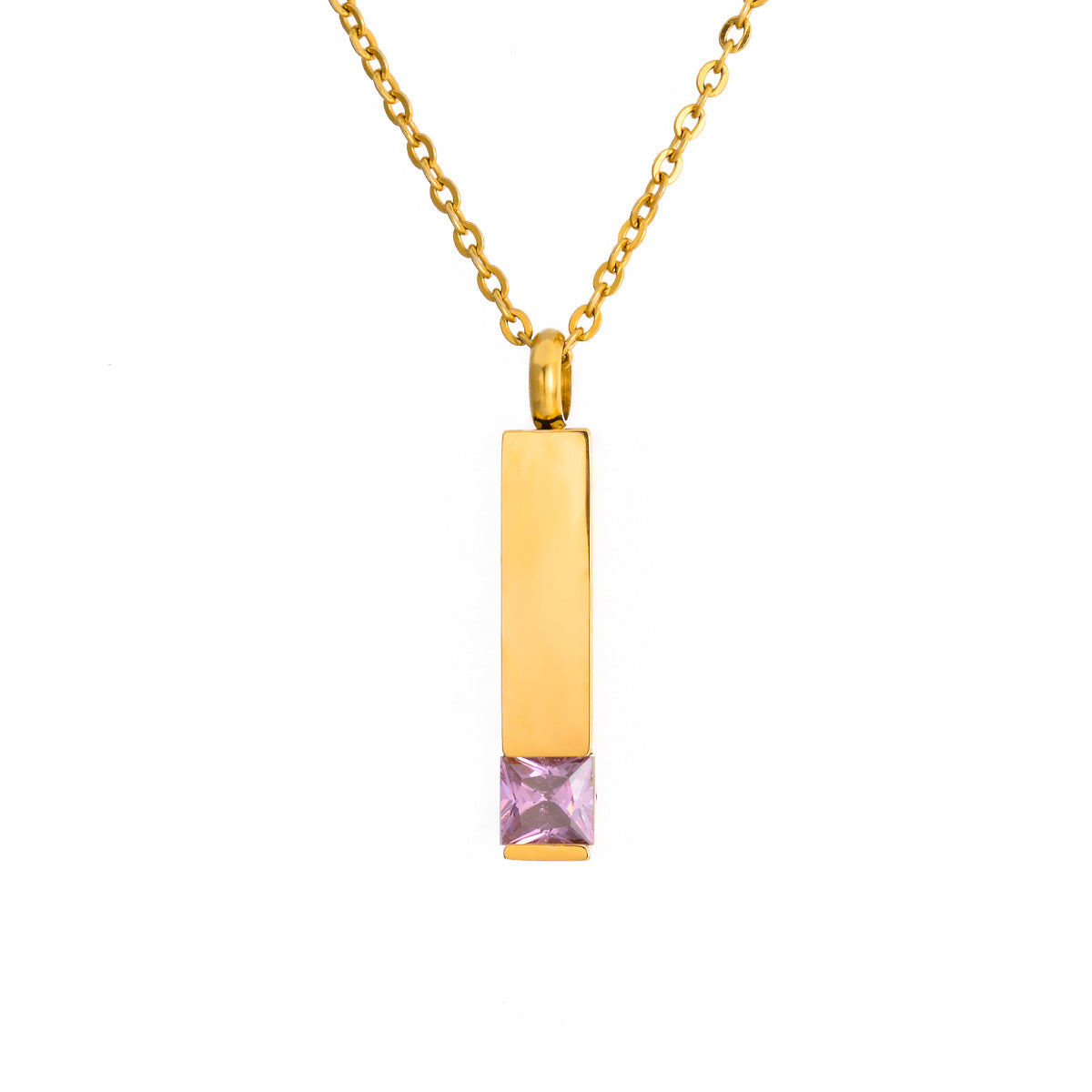 Collier pour femme avec pendentif rectangulaire moderne