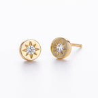 Boucles d'oreilles pour femme motif soleil en argent sterling 925