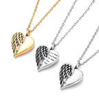 Collier pour femme avec pendentif cœur ailé