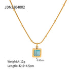 Collier pour femme avec pendentif ovale en acier inoxydable