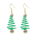 Boucles d'oreilles pendantes sapin de Noël fantaisie
