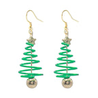 Boucles d'oreilles pendantes sapin de Noël fantaisie
