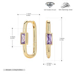 Clous d'oreilles en argent sterling 925 et zircon 5A