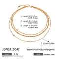 Collier pour femme en acier inoxydable hypoallergénique réglable