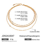 Collier pour femme en acier inoxydable hypoallergénique réglable