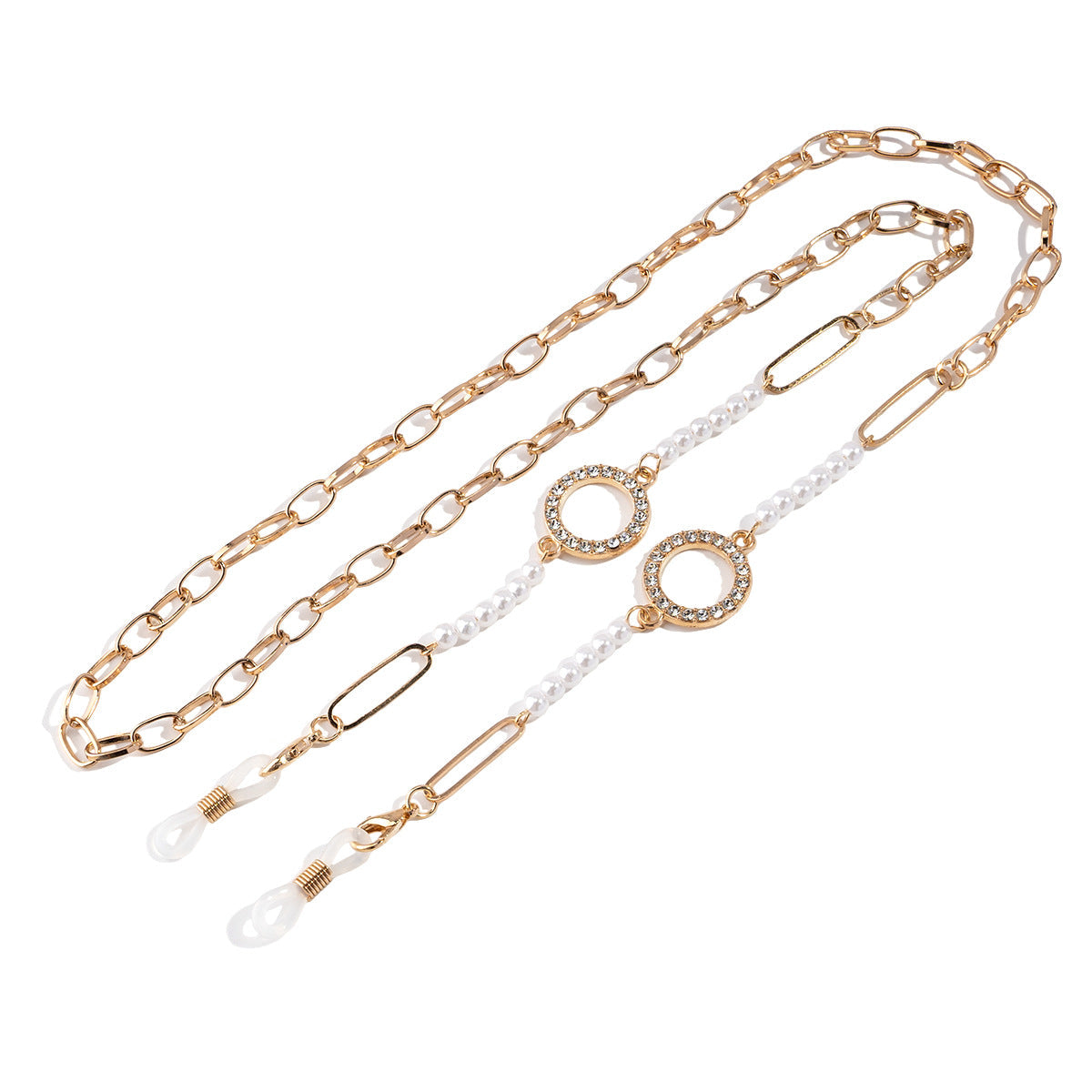 Chaîne de lunettes glamour ornée de perles