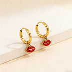 Boucles d'oreilles pendantes pour femme avec pendentifs arc-en-ciel