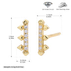 Boucles d'oreilles pour femme en argent sterling 925 design flèche