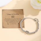 Bracelet pour femme avec pendentif cœur et breloque personnalisable