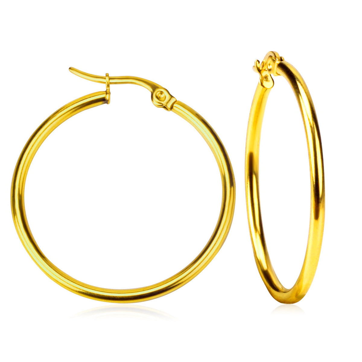 Boucles d'oreilles puces en acier inoxydable