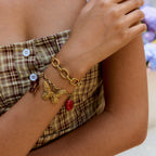 Bracelet pour femme en acier inoxydable étanche et hypoallergénique avec design rotatif