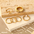 Bague réglable pour femme au design incurvé