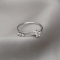 Bague filigrane pour femme avec zircons scintillants