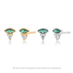 Boucles d'oreilles pour femme motif œil protecteur en argent sterling 925