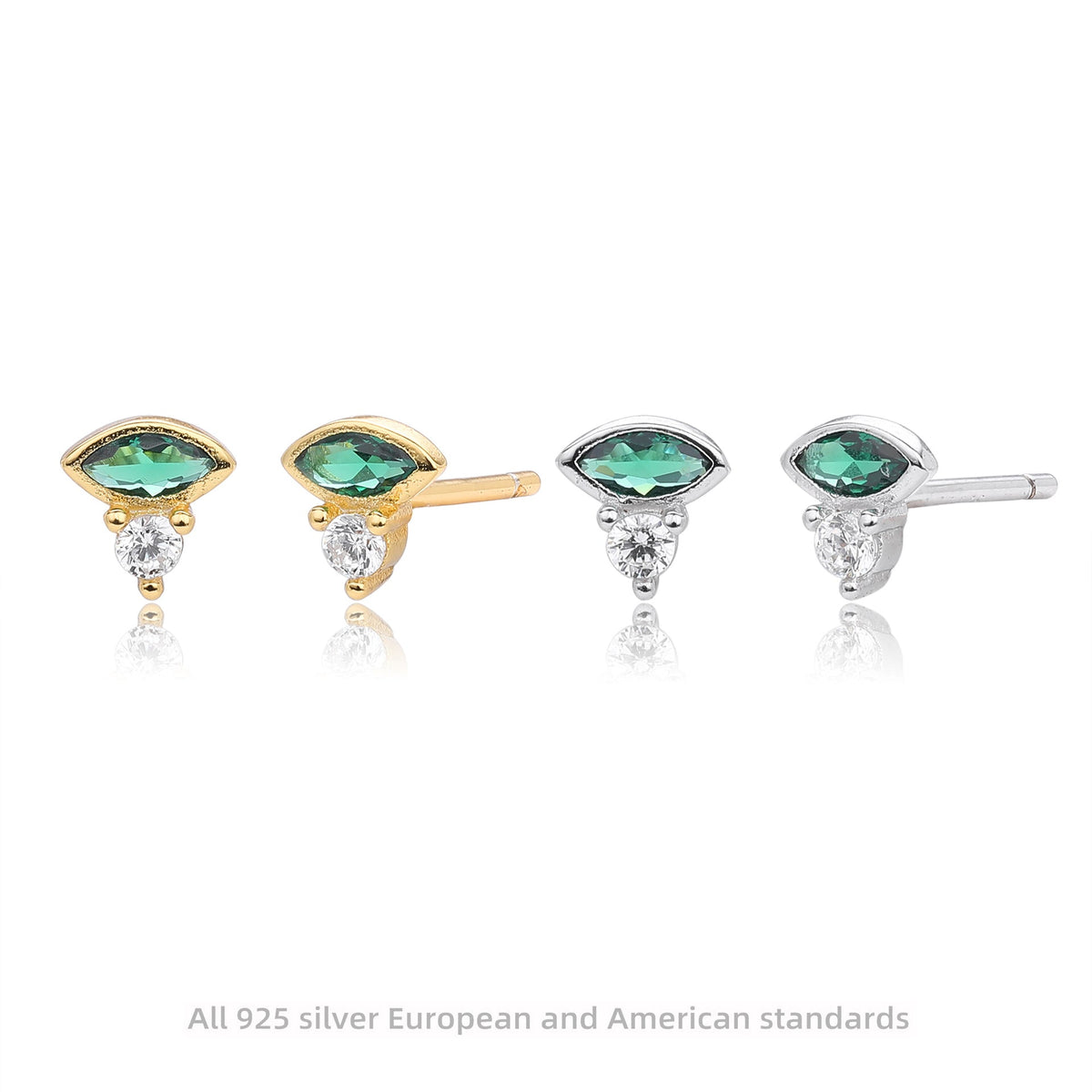 Boucles d'oreilles pour femme motif œil protecteur en argent sterling 925