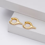 Boucles d'oreilles pendantes en argent sterling 925 avec zircons
