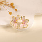Ohrclips für Damen mit floralem Design